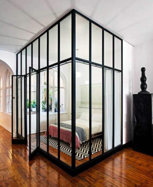 glass bedroom walls