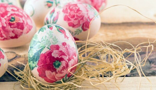 decoupage easter eggs