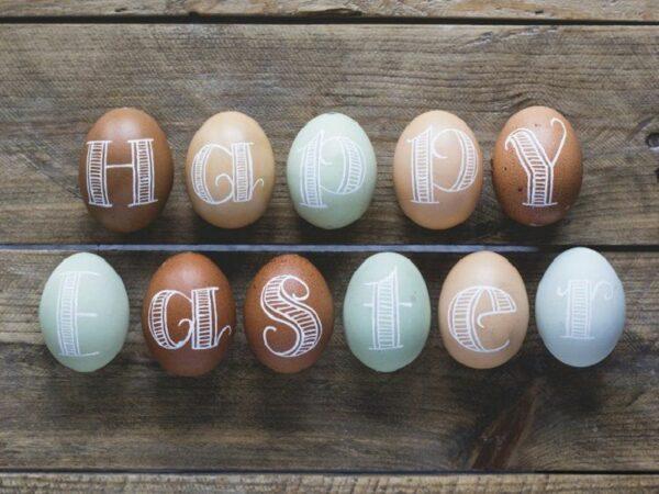 calligraphy easter eggs