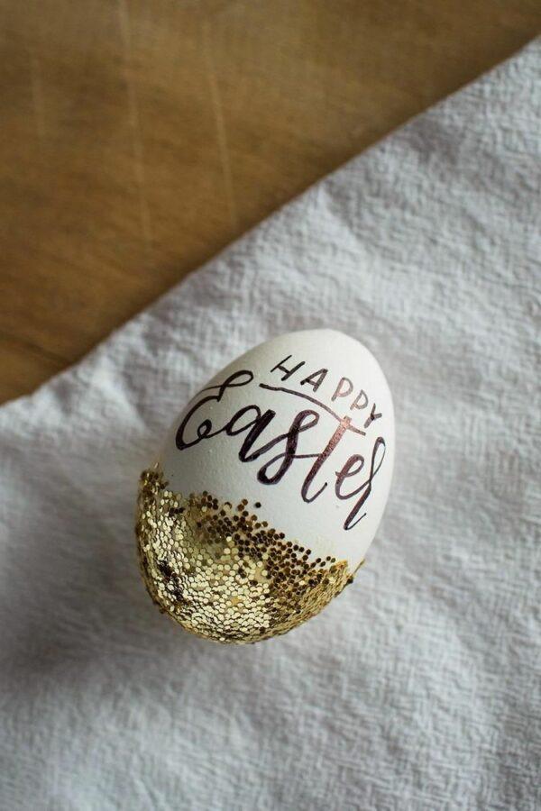 Faux Calligraphy Easter Eggs