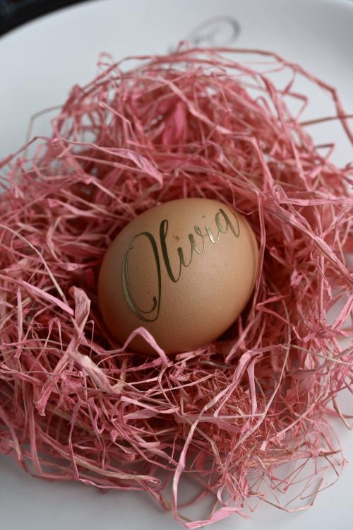 calligraphy on eggs