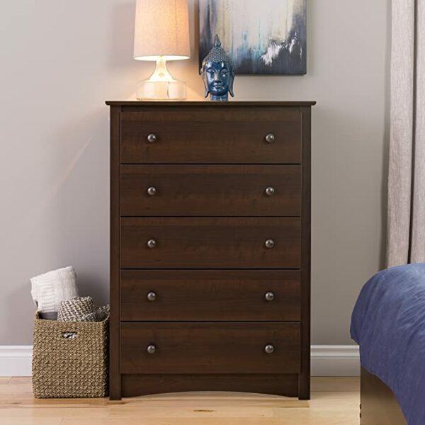 Drawer Chest, Espresso Brown