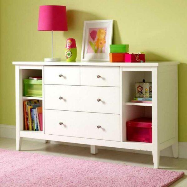 white chest of drawers