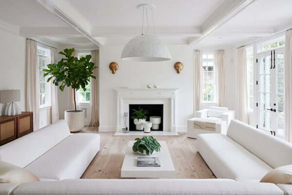 white living rooms with fireplaces