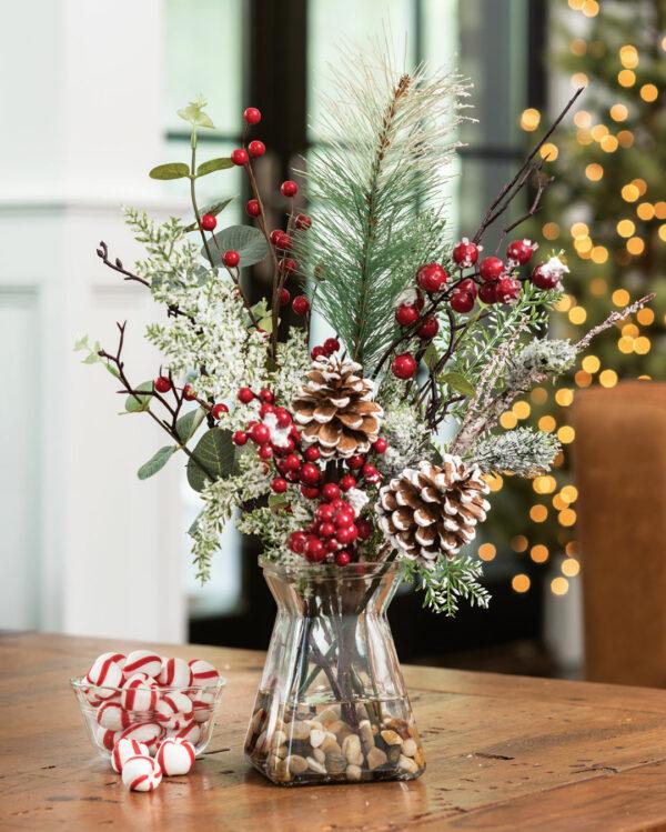 Winter floral centerpieces