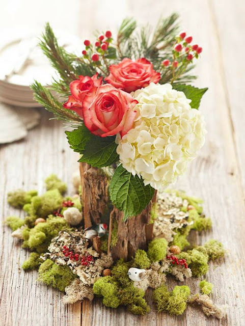 rustic winter centerpieces