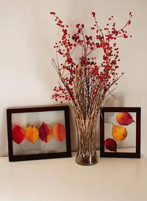 autumn leaves framed pictures