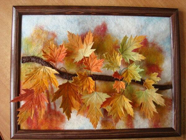 autumn leaves framed art