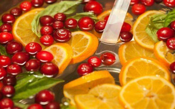 cranberries and oranges