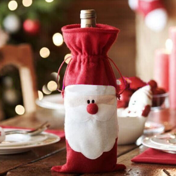 santa claus bottle cover