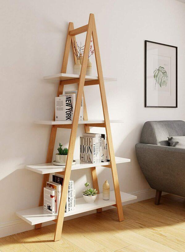 ladder bookcase decor
