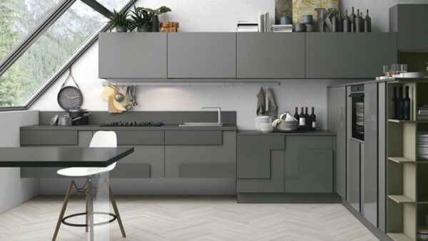 grey kitchen cabinets