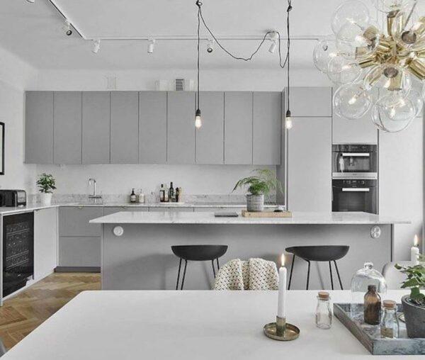 light grey kitchen