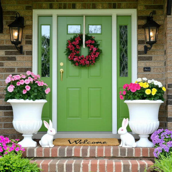 easter front porch decor