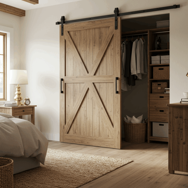 Barn door bedroom