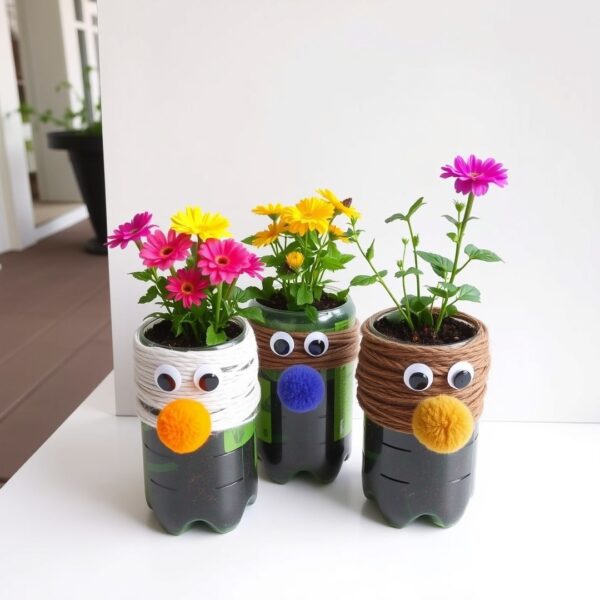 plastic bottle planters diy