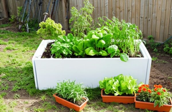 Old fridge repurpose garden