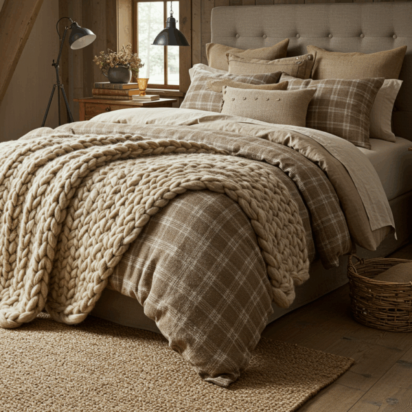 Natural textiles bedroom