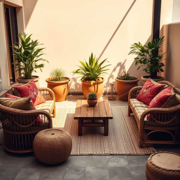 boho outdoor space