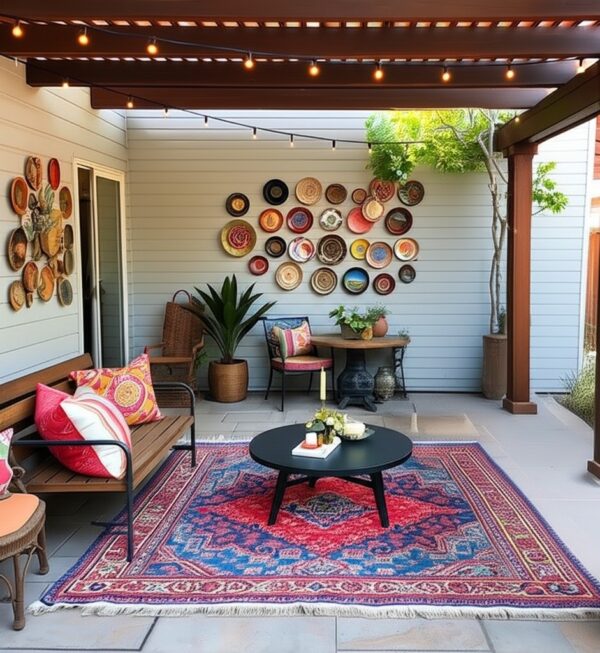 boho outdoor patio decor