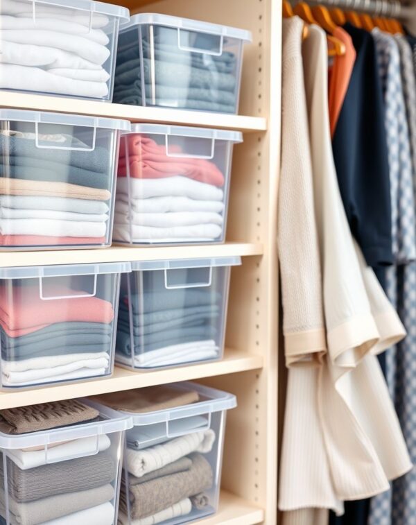 Closet drawers organization