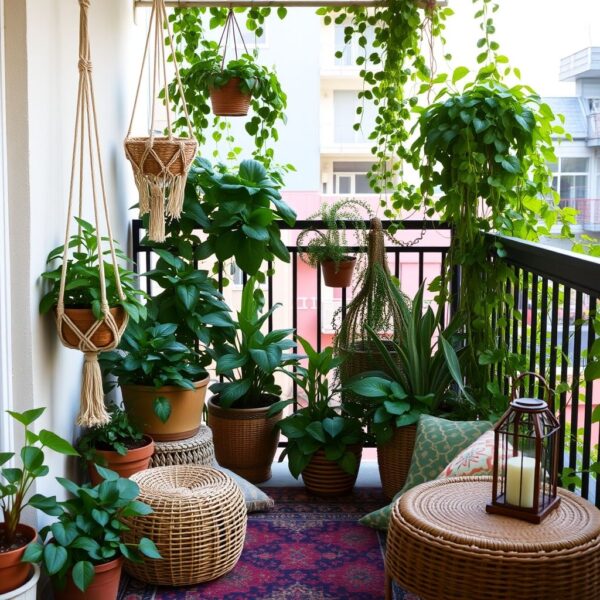 boho outdoor space diy
